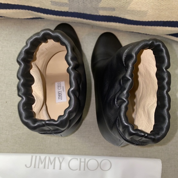 Jimmy Choo marva 85 women Boots booties soft napa leather JC Logo size 39.5 - Picture 6 of 12